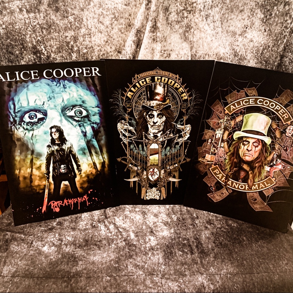 ALICE COOPER 3 PK PR PROMOTIONAL TOUR POSTERS